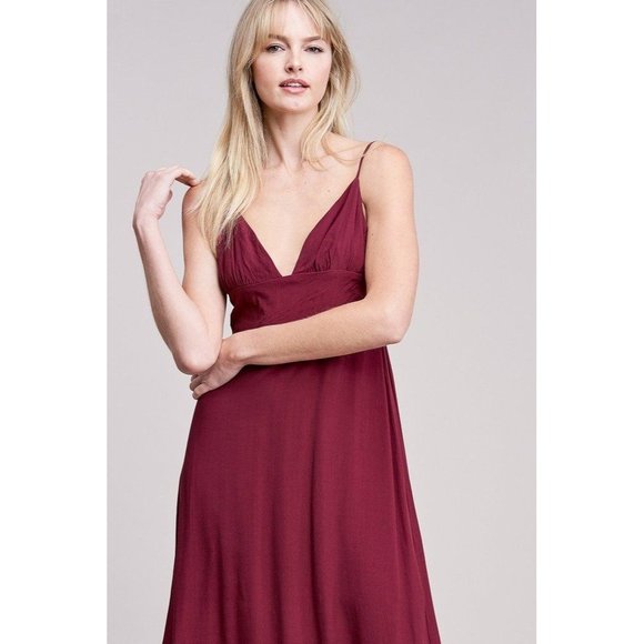 No Rest for Briget Arrays Slip Dress S Burgundy Red Lined NWT Discontinued - Picture 7 of 16